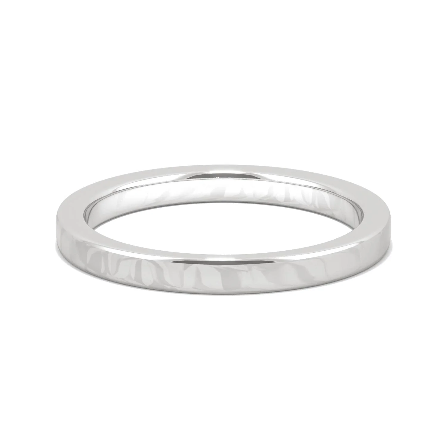0.22 CTW DEW Round Moissanite Bead Set Wedding Band in 14K White Gold - Image 6