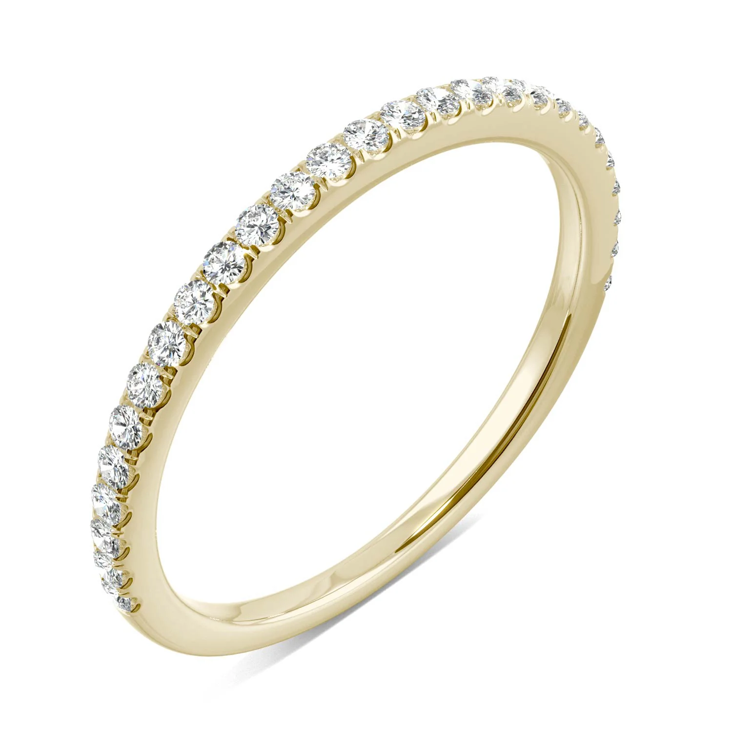 0.27 CTW DEW Moissanite Classic Wedding Band in 14K Yellow Gold - Image 2