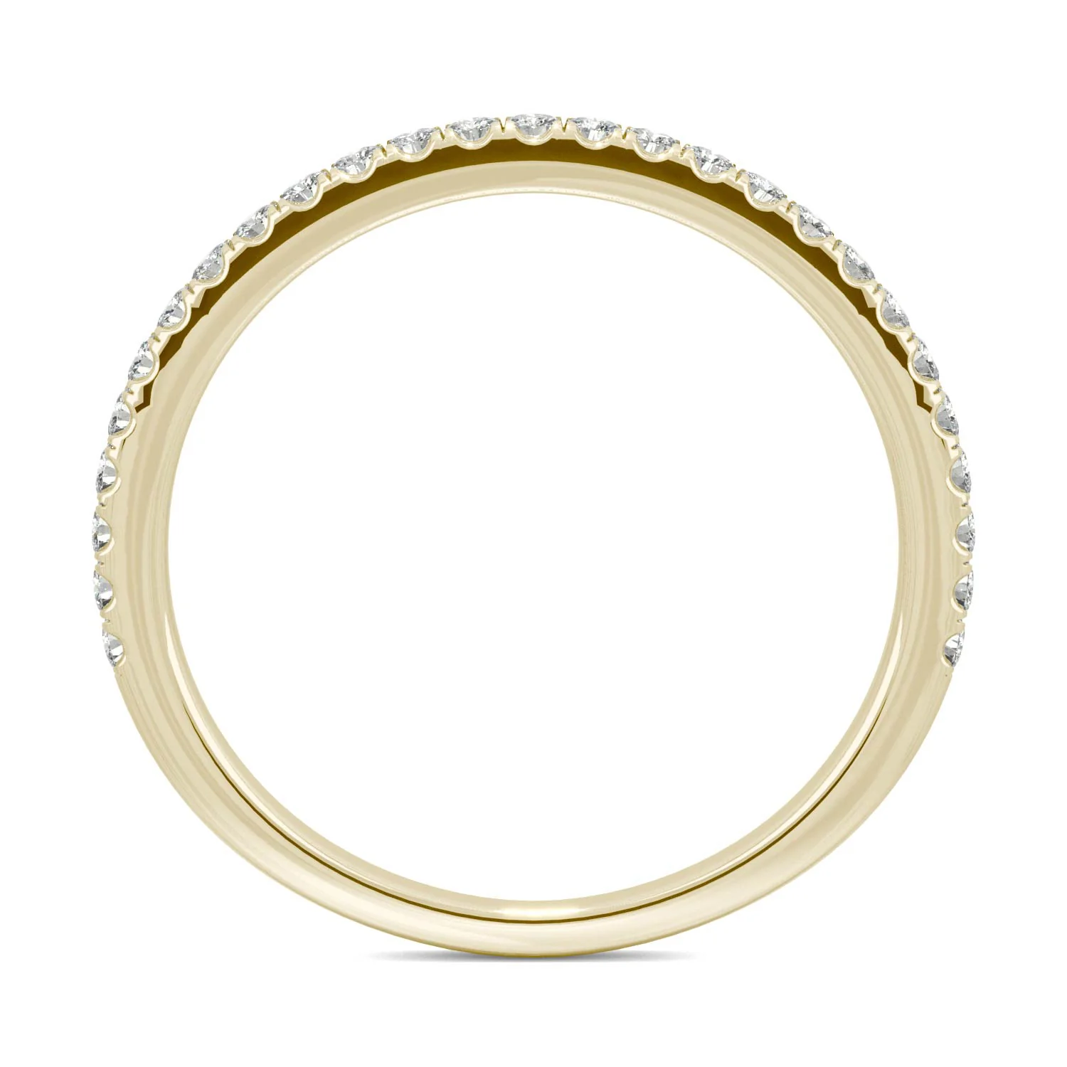 0.27 CTW DEW Moissanite Classic Wedding Band in 14K Yellow Gold - Image 3