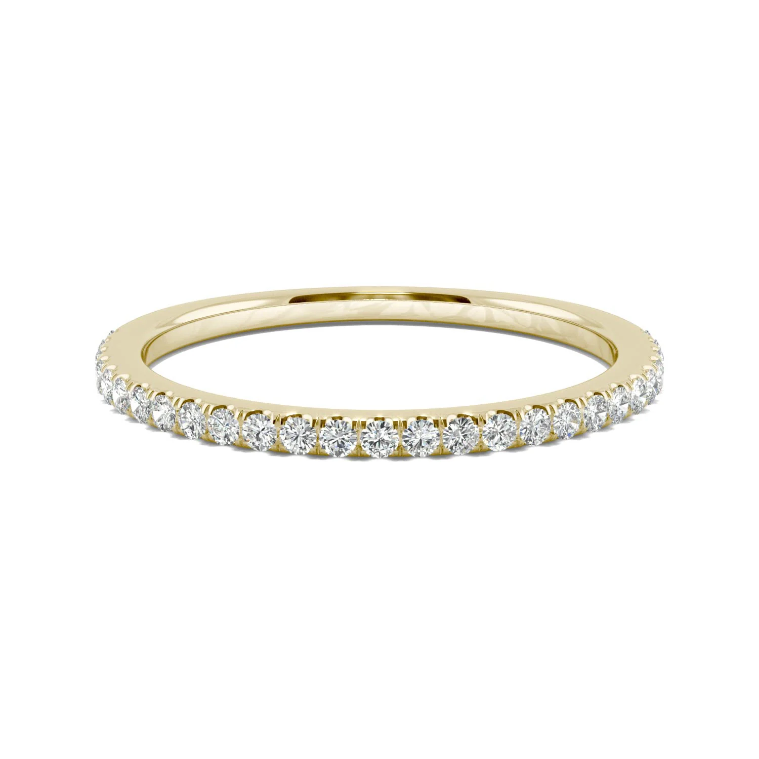0.27 CTW DEW Moissanite Classic Wedding Band in 14K Yellow Gold - Image 4