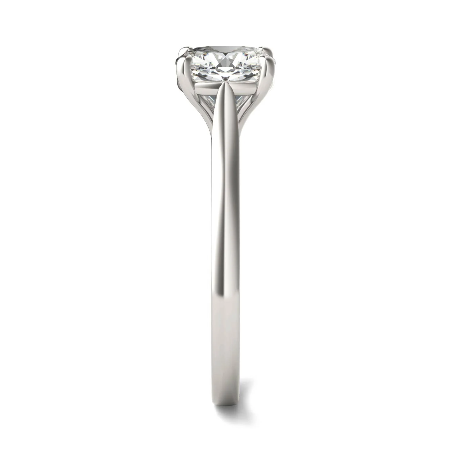 2.00 CTW DEW 14K White Gold Cushion Moissanite Solitaire Engagement Ring - Image 5