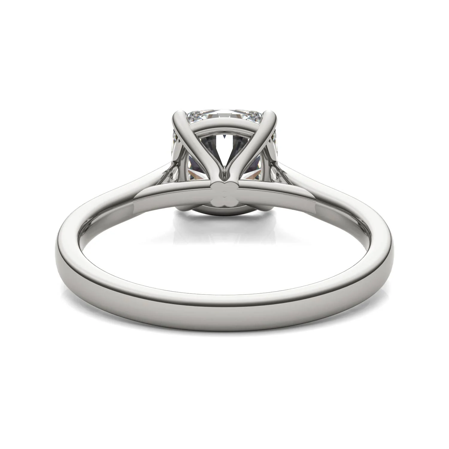 2.00 CTW DEW 14K White Gold Cushion Moissanite Solitaire Engagement Ring - Image 6