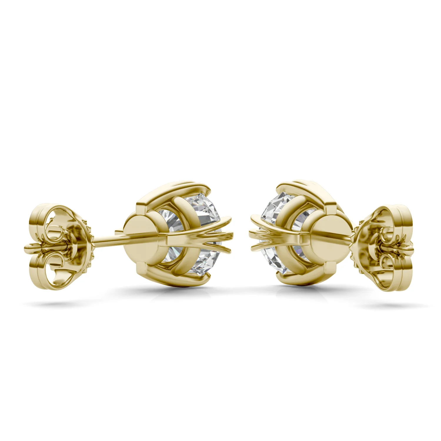 2.00 CTW DEW Forever One Round Moissanite Stud Earrings - Image 5