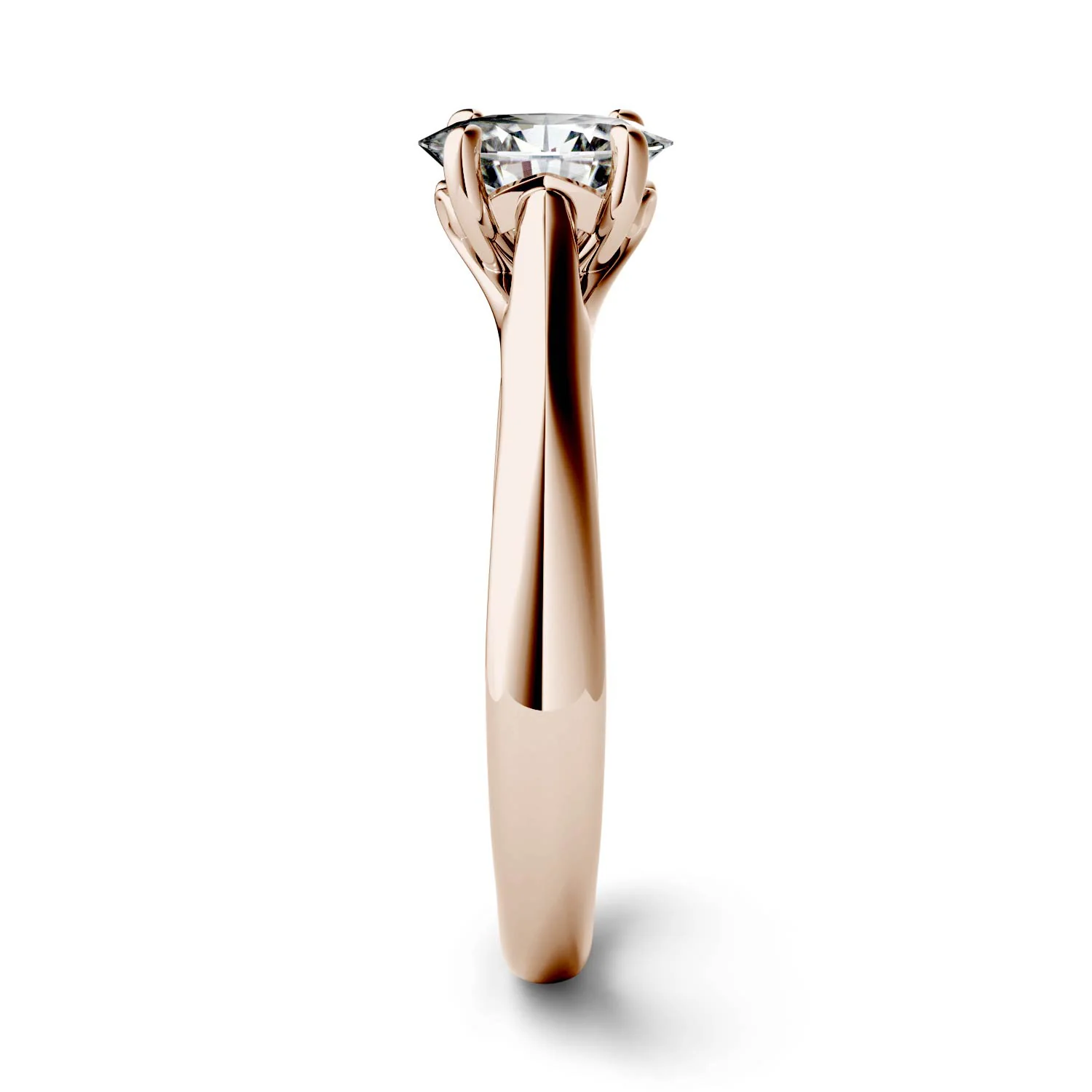 2.10 CTW DEW Oval Moissanite Four Prong Solitaire Engagement Ring in 14K Rose Gold - Image 5