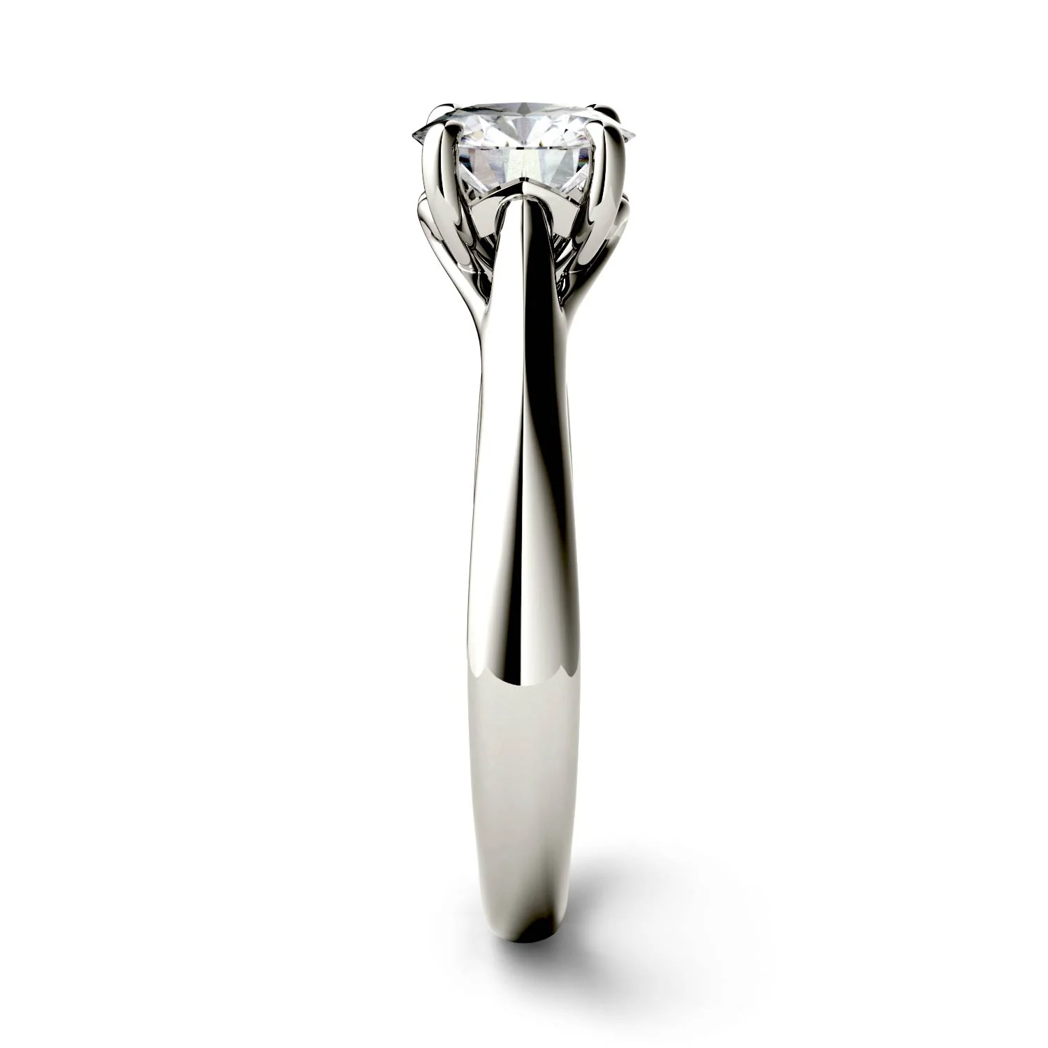 2.73 CTW DEW Round Moissanite Solitaire Engagement Ring in 14K White Gold - Image 5