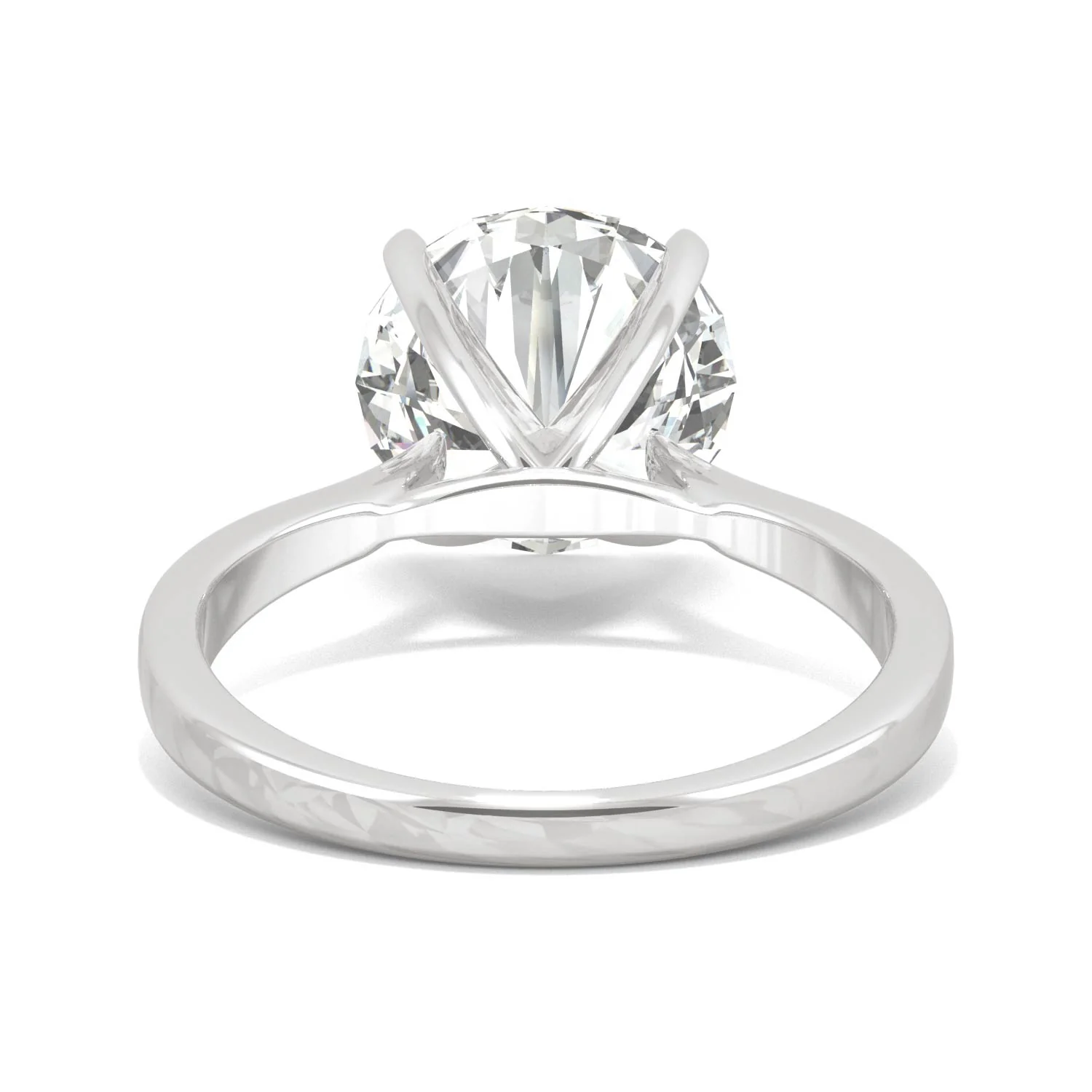 4.20 CTW DEW Round Moissanite Solitaire Engagement Ring in 14K White Gold - Image 6