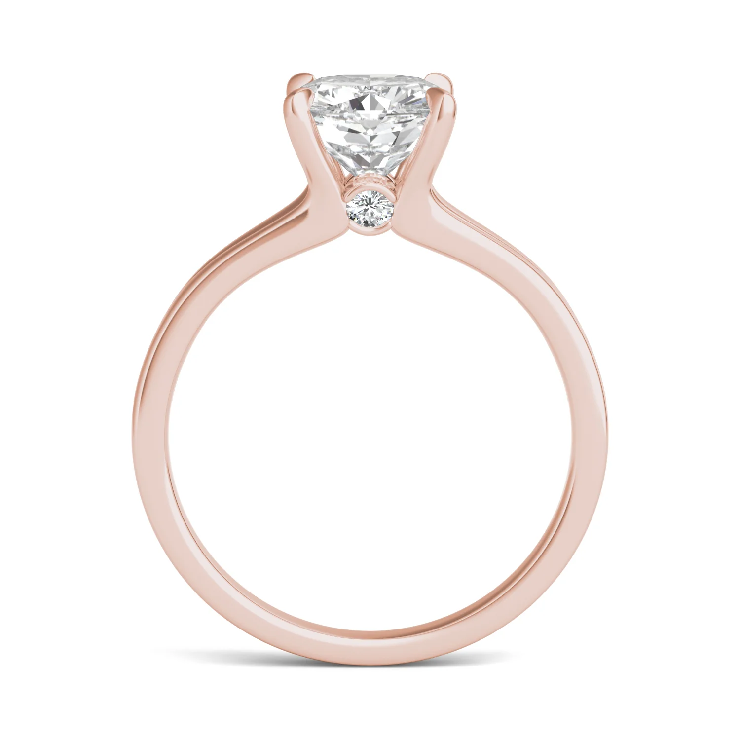 2.06 CTW DEW Cushion Moissanite Accented Ring in 14K Rose Gold - Image 3