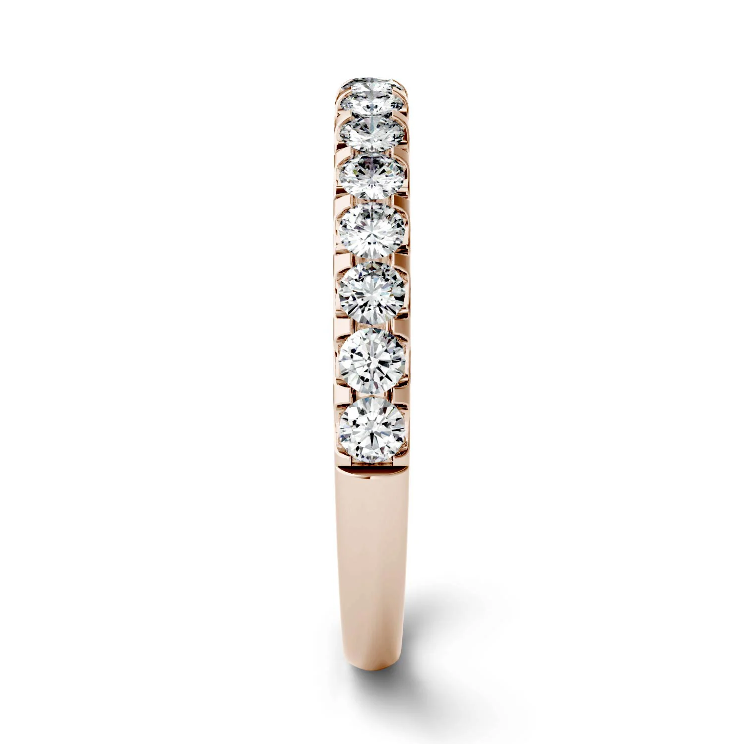 0.45 CTW DEW Round Moissanite Anniversary Band in 14K Rose Gold - Image 5