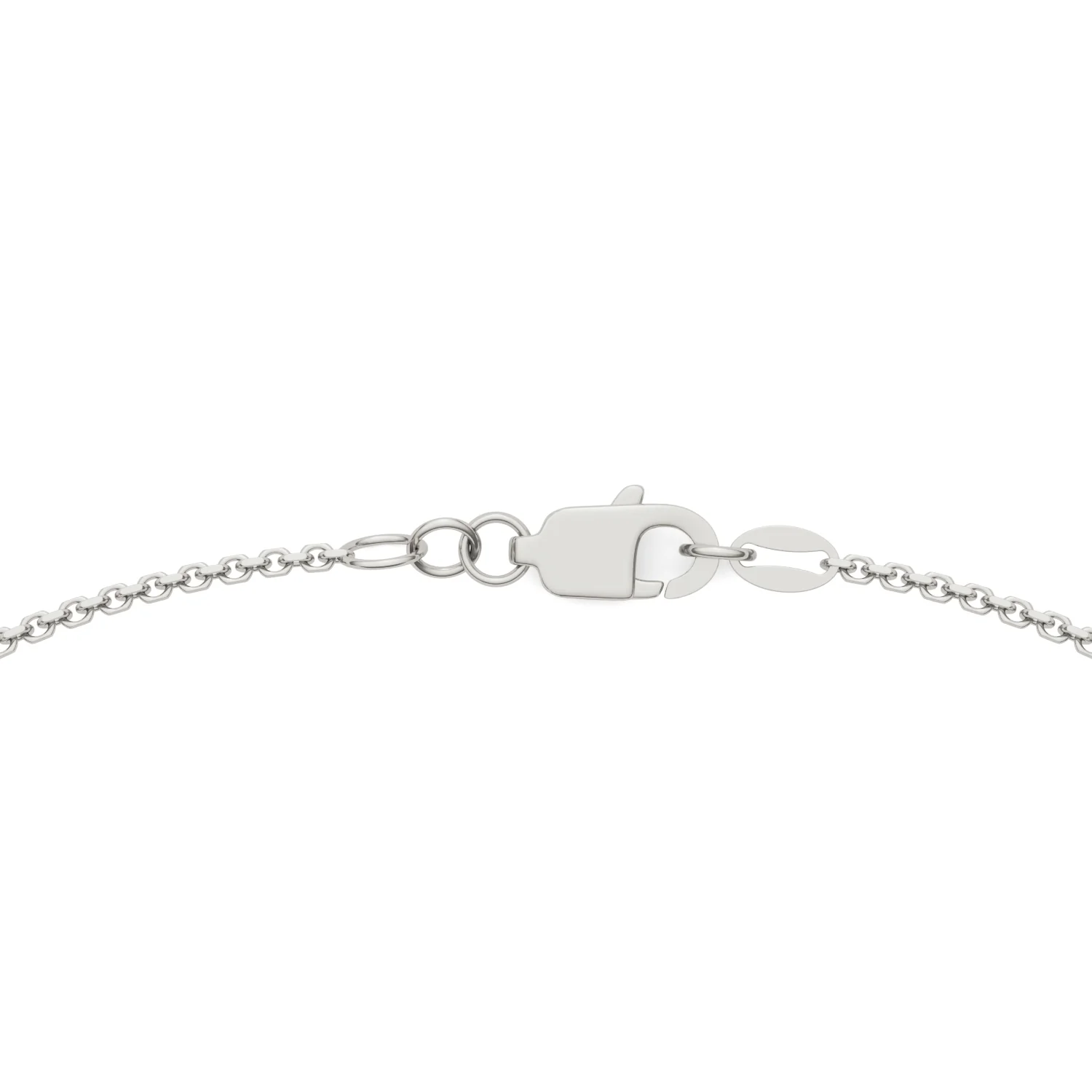 0.10 CTW DEW Round Moissanite Single Stone Station Necklace in Sterling Silver - Image 4
