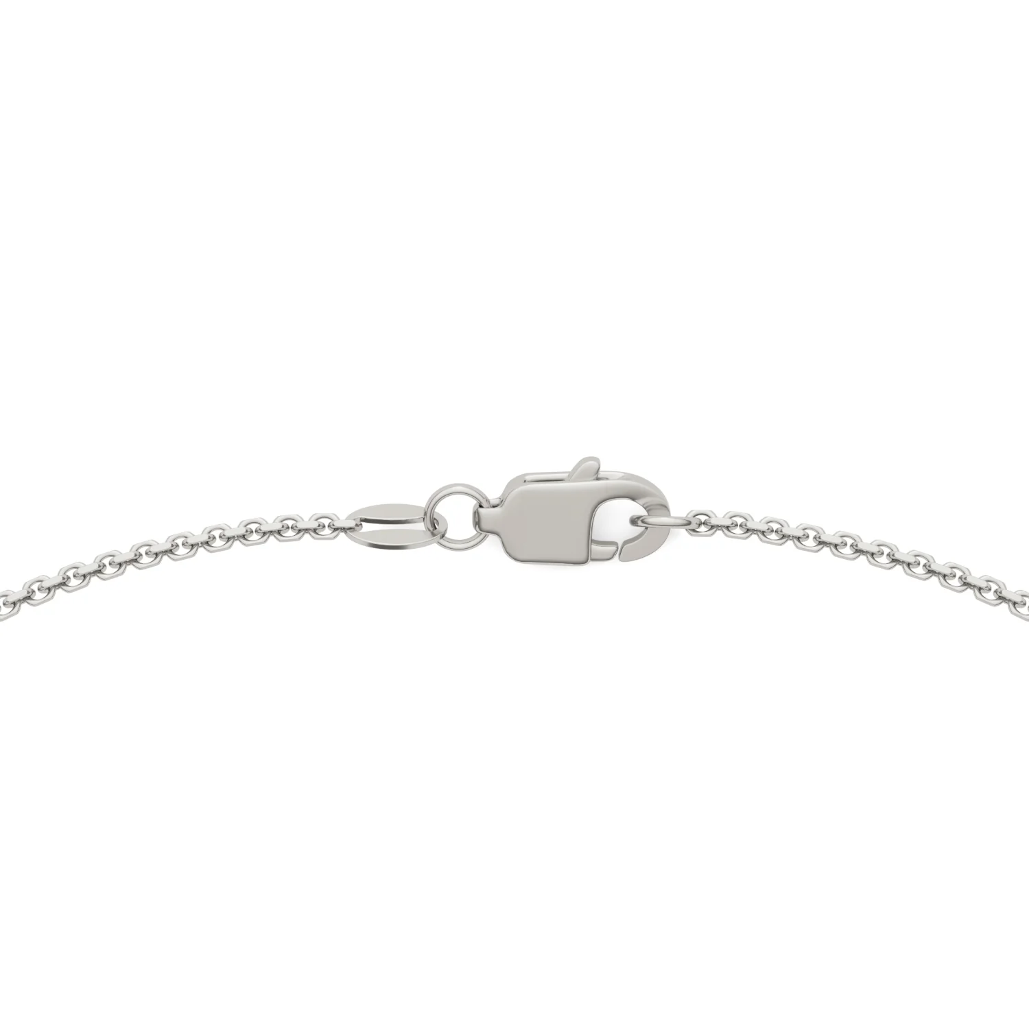 0.30 CTW DEW Round Moissanite Three-Stone Station Necklace in Sterling Silver - Image 4