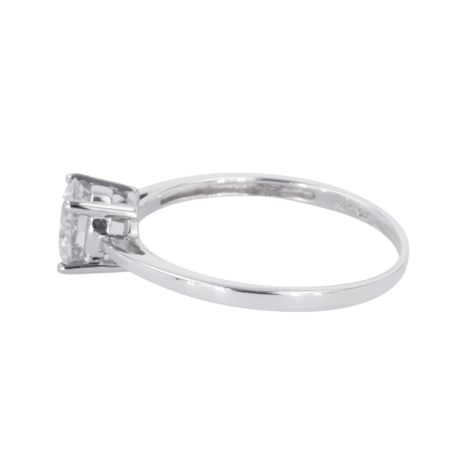 1.00 CTW DEW Round Moissanite Solitaire Engagement Ring in Sterling Silver - Image 4