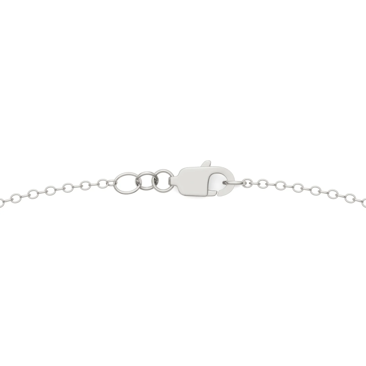0.40 CTW DEW Moissanite Heart Station Necklace in Sterling Silver - Image 4
