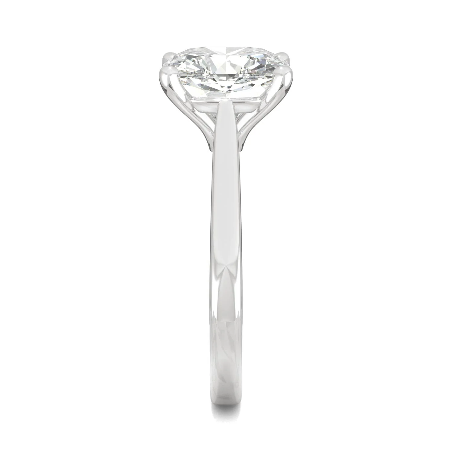 3.30 CTW DEW Cushion Moissanite Engagement Ring in 14K White Gold - Image 5