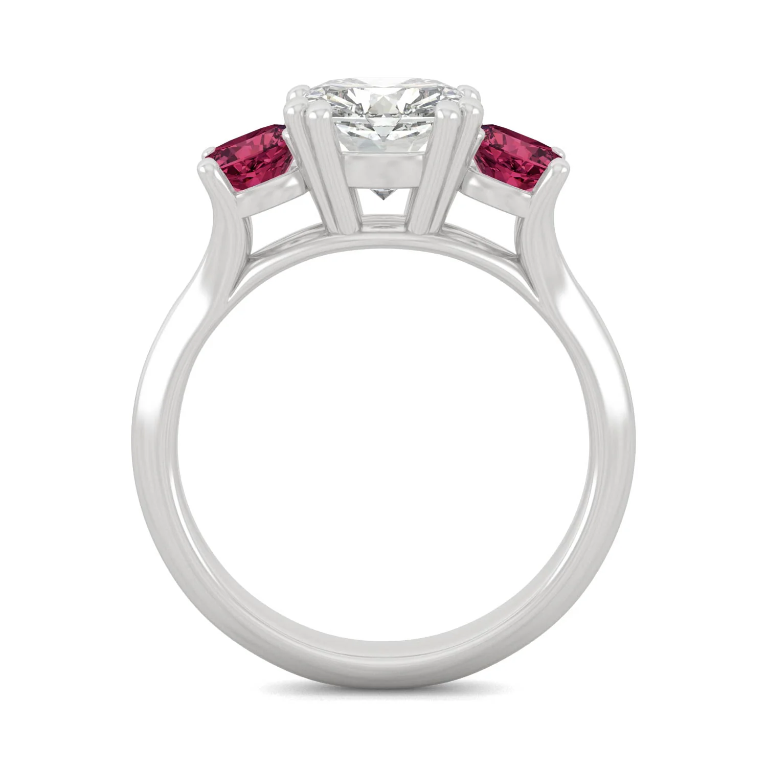 3.40 CTW DEW Cushion Moissanite Engagement Ring in 14K White Gold - Image 3