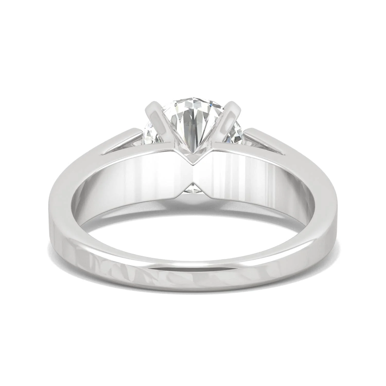 1.90 CTW DEW Round Moissanite Solitaire Engagement Ring in 14K White Gold - Image 6