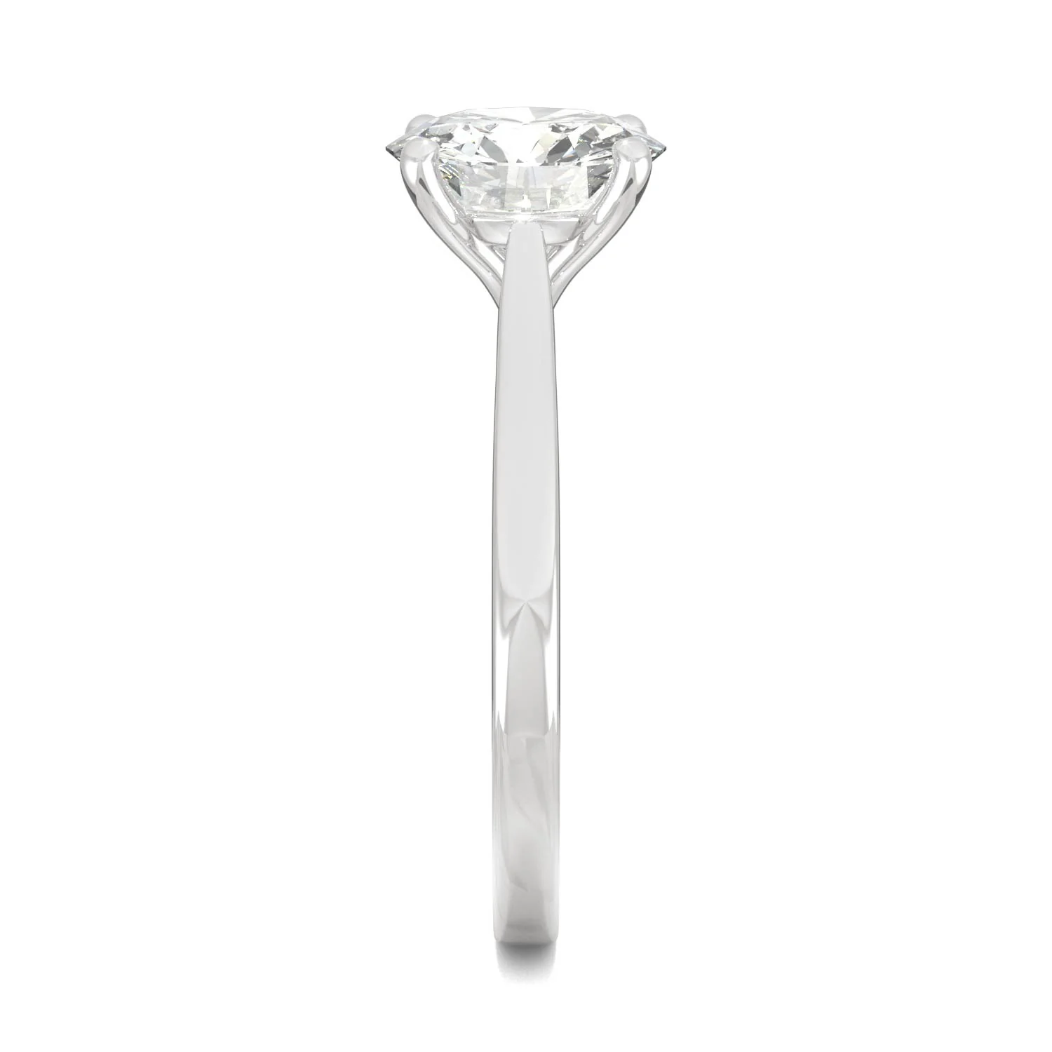 1.90 CTW DEW Round Moissanite Solitaire Engagement Ring in 14K White Gold - Image 5