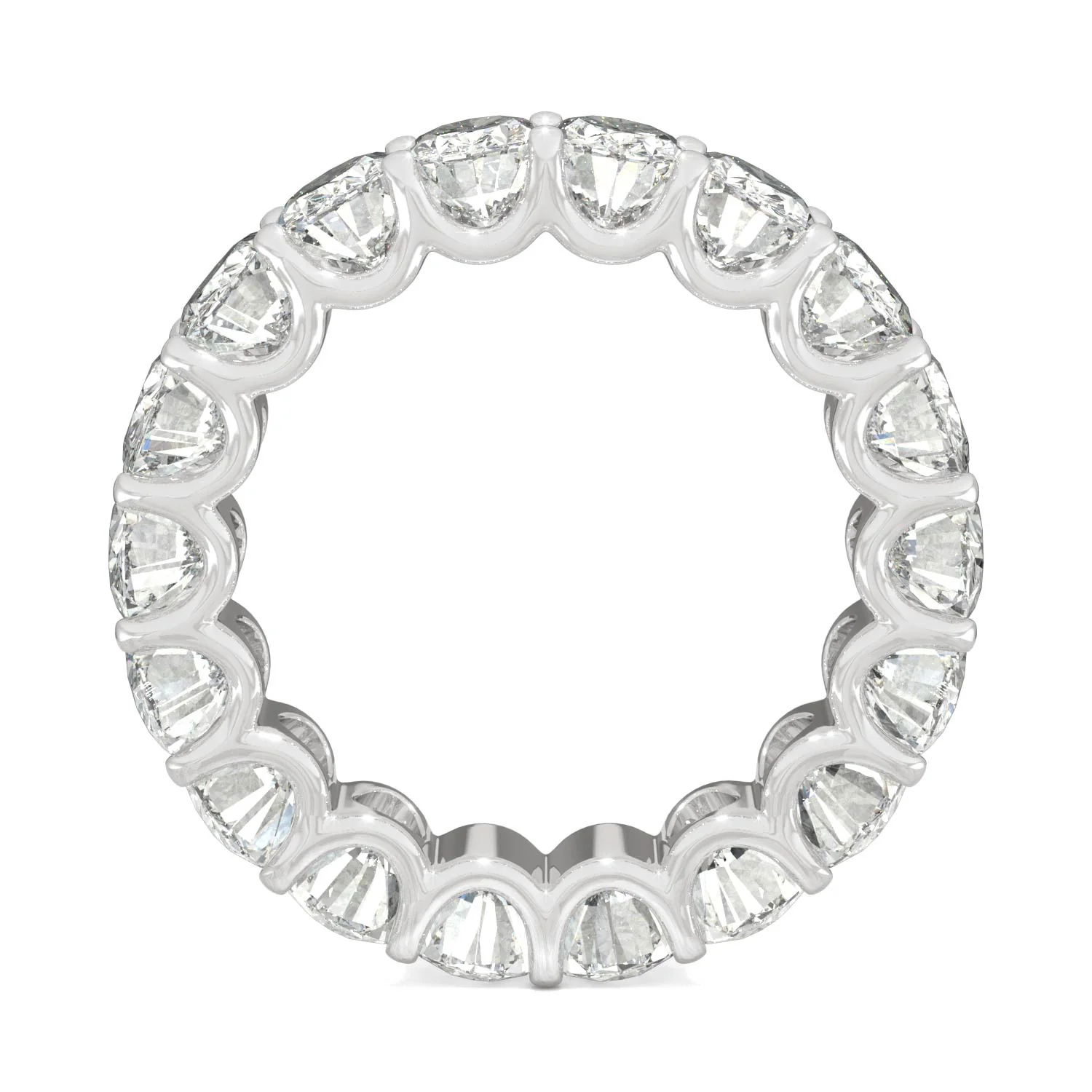 9.00 CTW DEW Oval Moissanite Eternity Band in 14K White Gold - Image 3