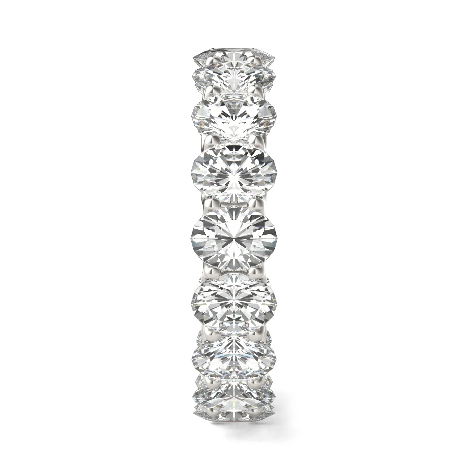 8.50 CTW DEW Oval Moissanite Eternity Band in 14K White Gold - Image 5