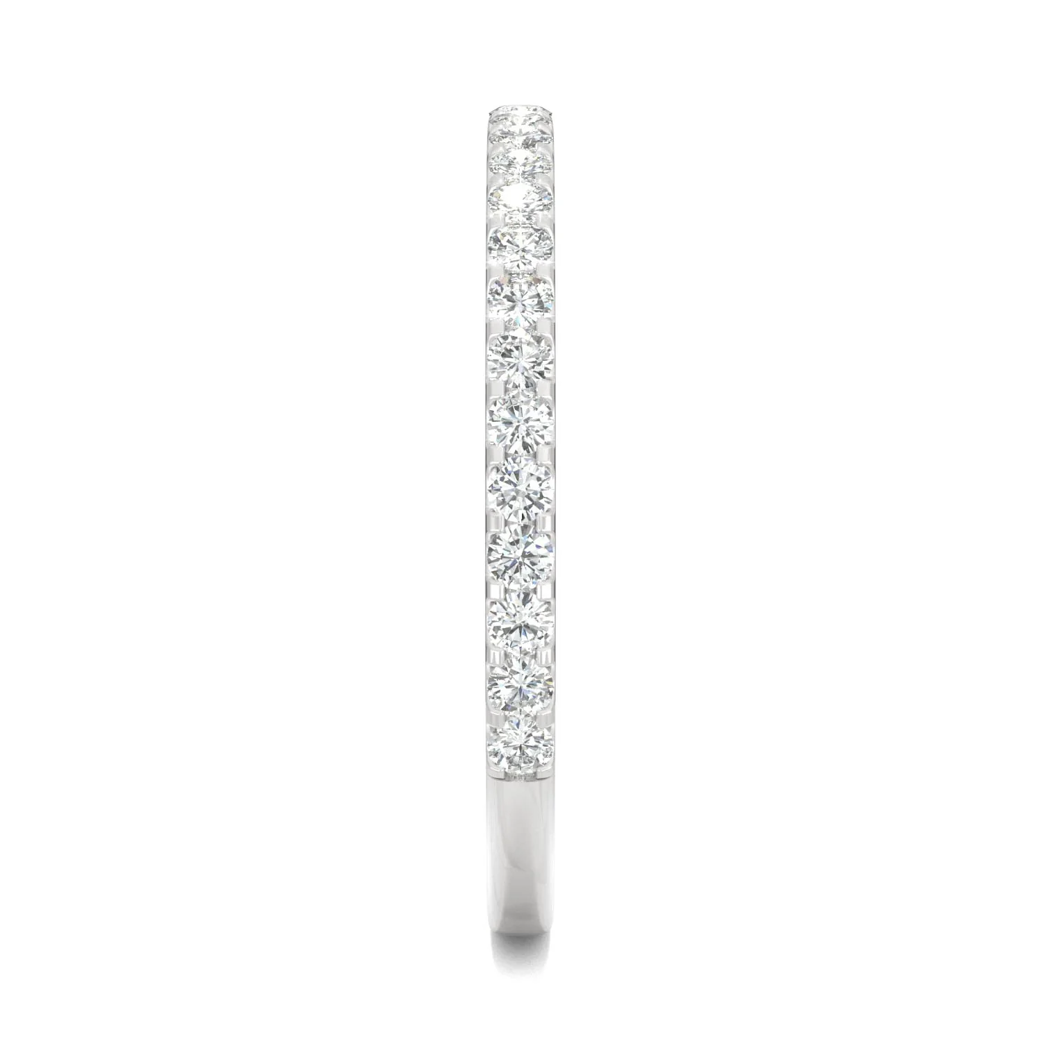 0.39 CTW DEW Round Moissanite Band in 14K White Gold - Image 5