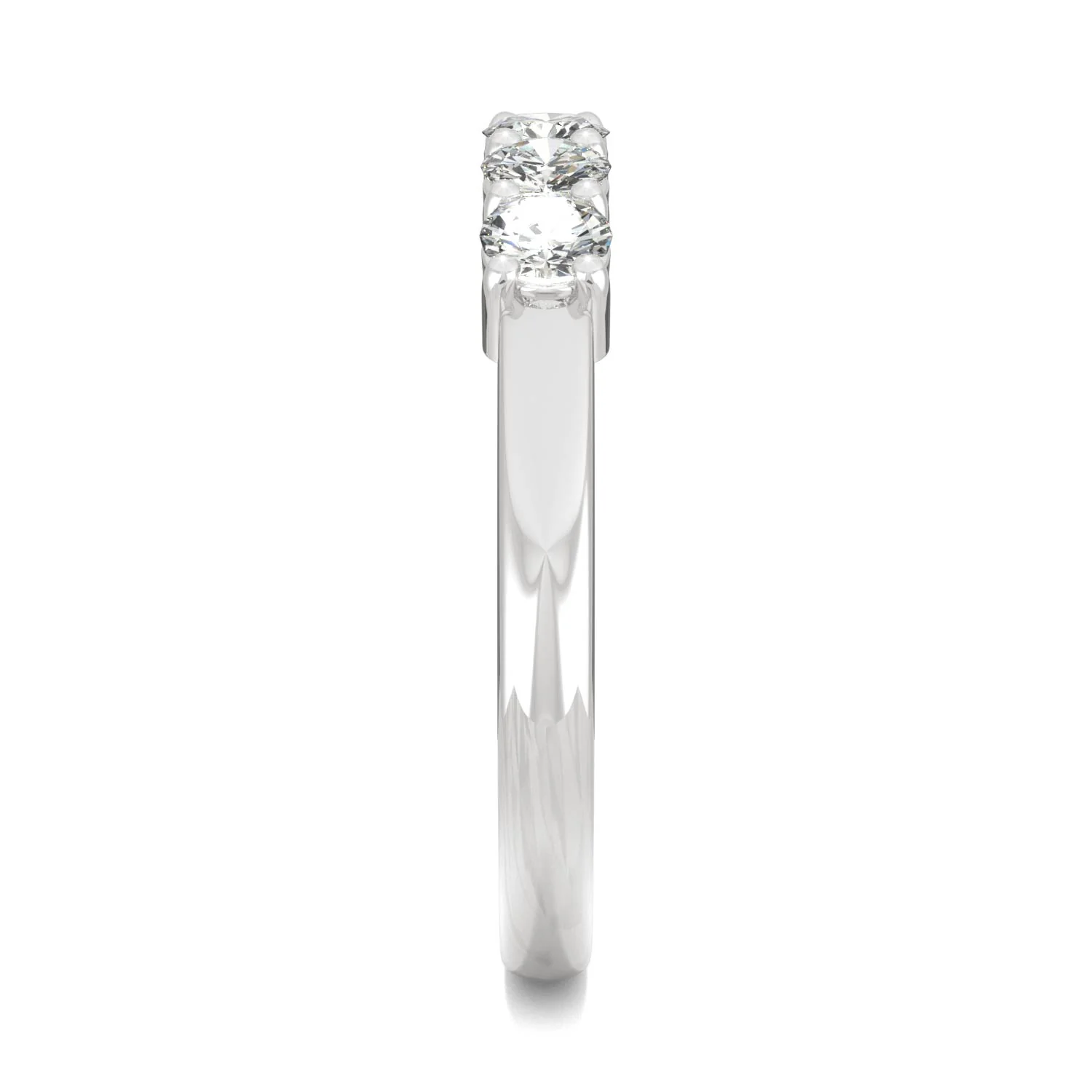 0.50 CTW DEW Round Moissanite Five-Stone Ring in 14K White Gold - Image 5