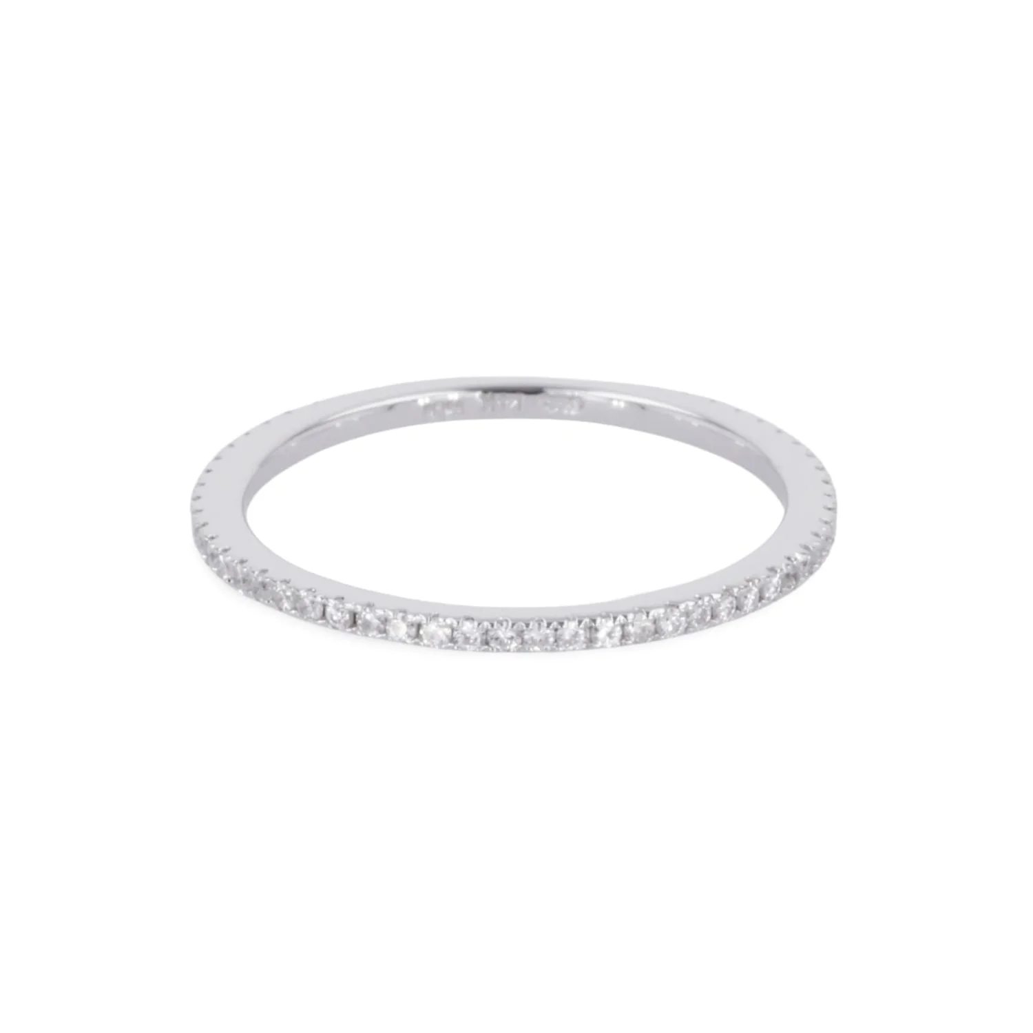 0.29 CTW DEW Round Moissanite Wedding Band in 14K White Gold