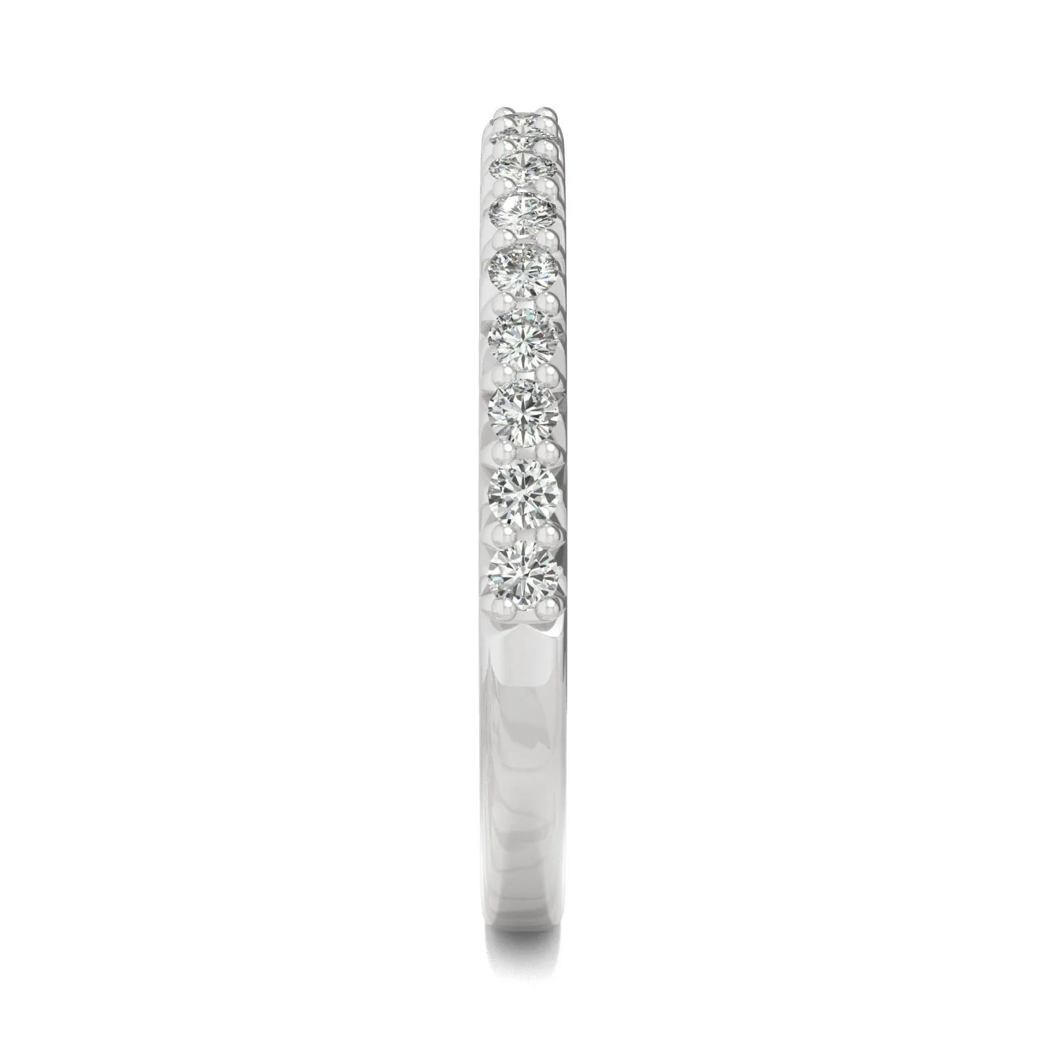 0.34 CTW DEW Round Moissanite Band in 14K White Gold - Image 5