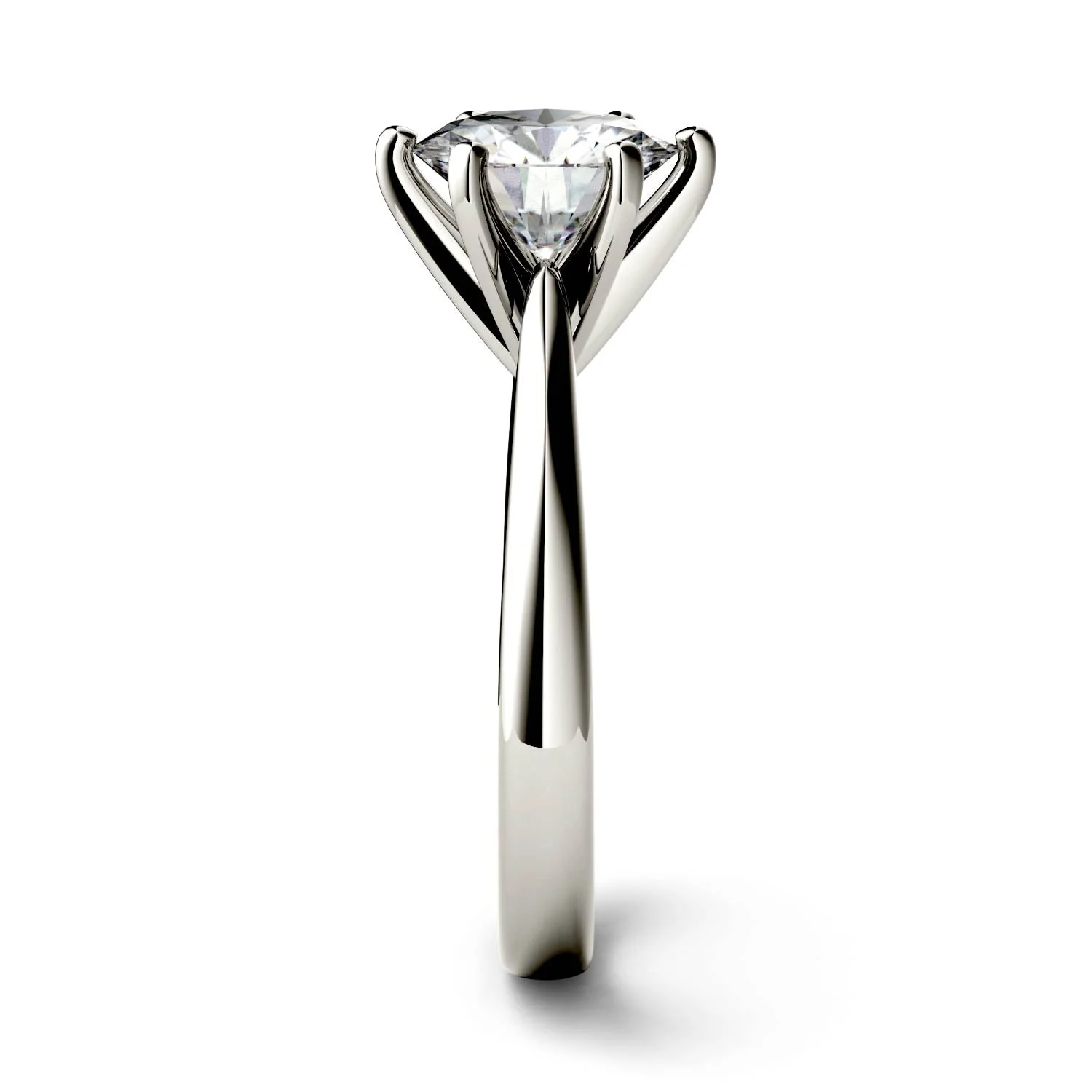 1.90 CTW DEW Round Moissanite Solitaire Engagement Ring in 14K White Gold - Image 5