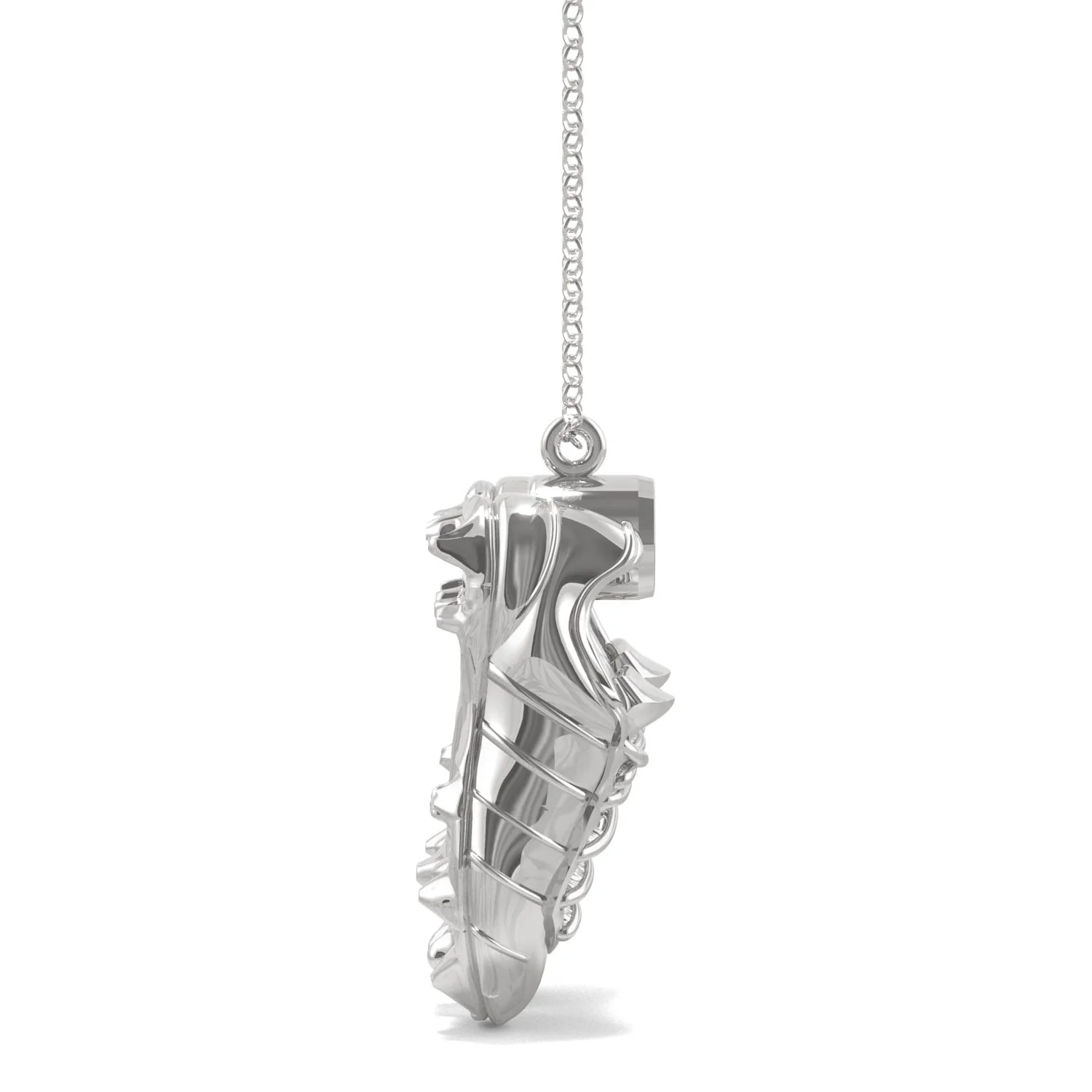 0.10 CTW DEW Moissanite Soccer Cleats Pendant in Sterling Silver - Image 2