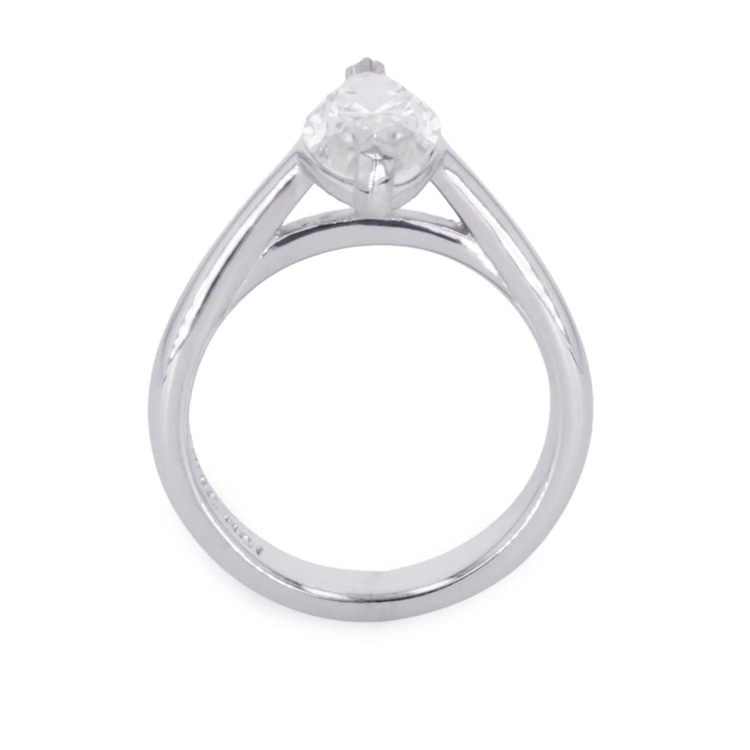 1.80 CTW DEW Marquise Moissanite Two-Prong Solitaire Ring in Sterling Silver - Image 3