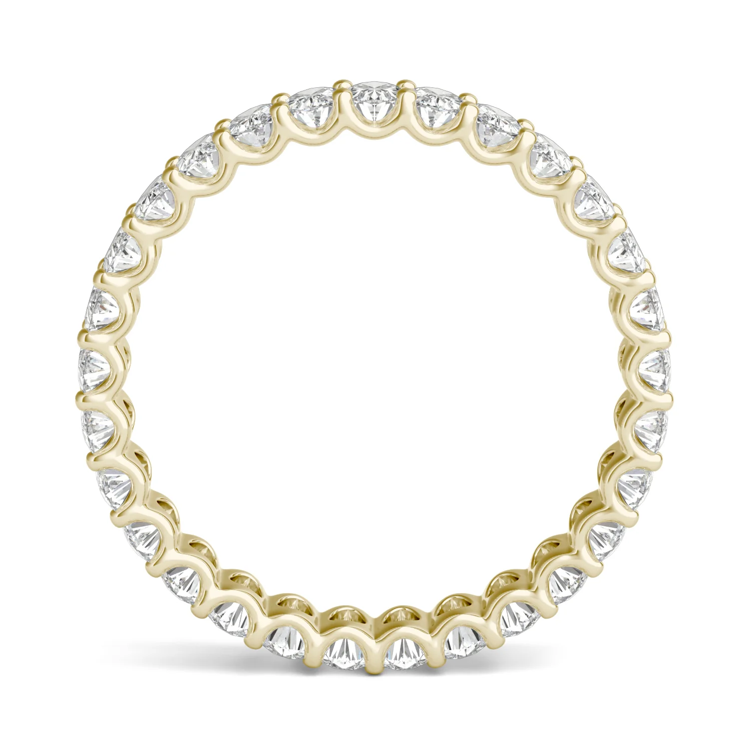 2.90 CTW DEW Oval Moissanite Eternity Band in 14K Yellow Gold - Image 3