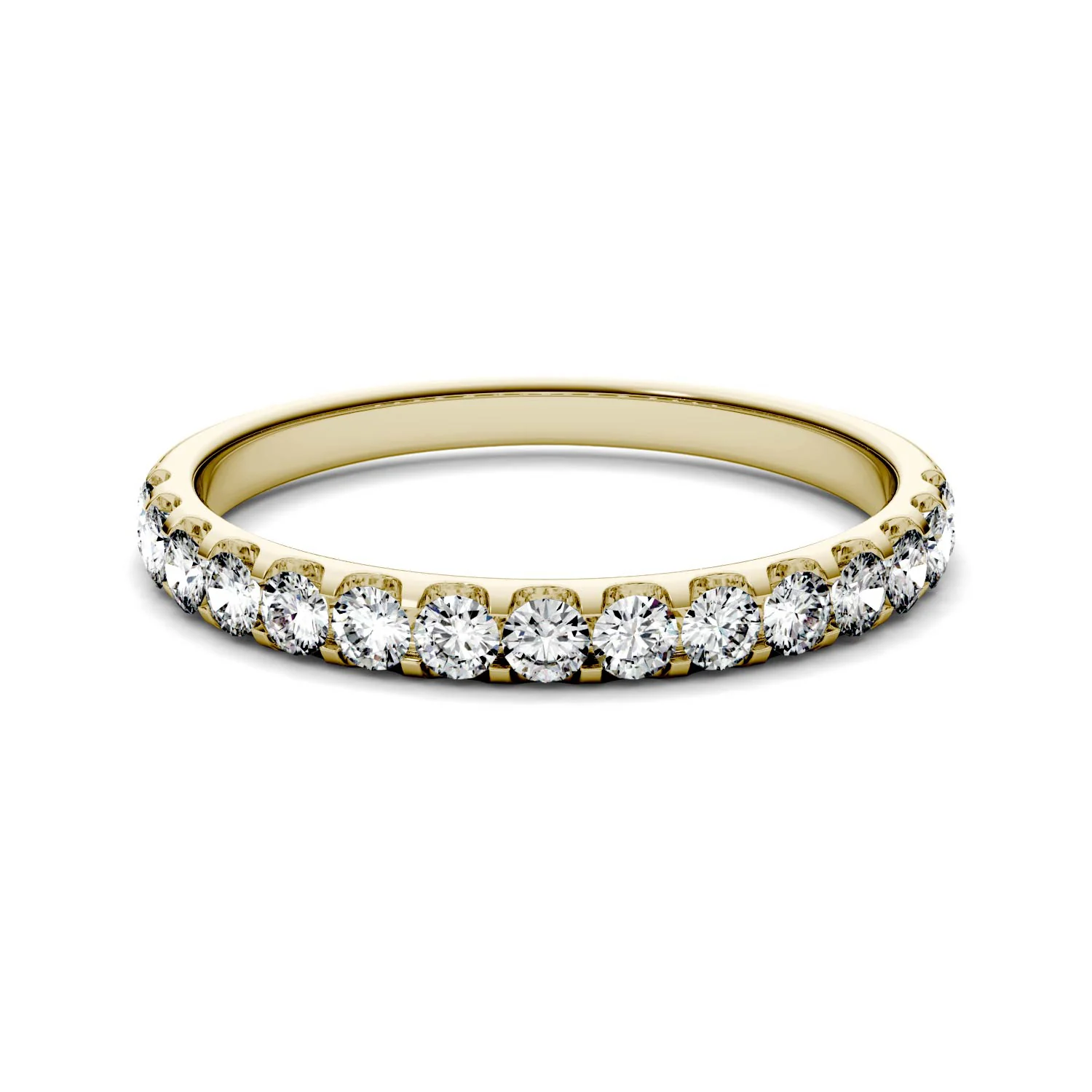 0.45 CTW DEW Round Moissanite Anniversary Band in 14K Yellow Gold - Image 2