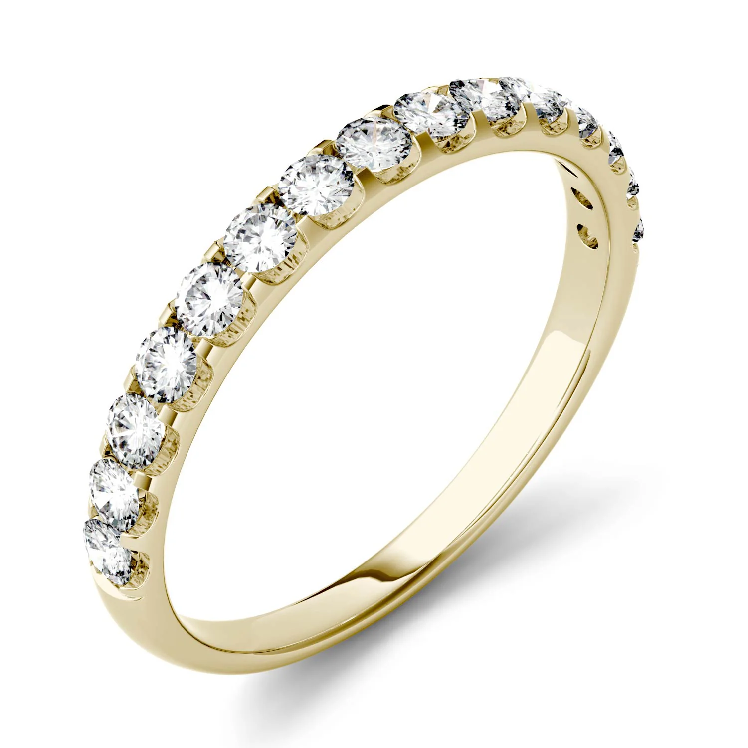 0.45 CTW DEW Round Moissanite Anniversary Band in 14K Yellow Gold - Image 3