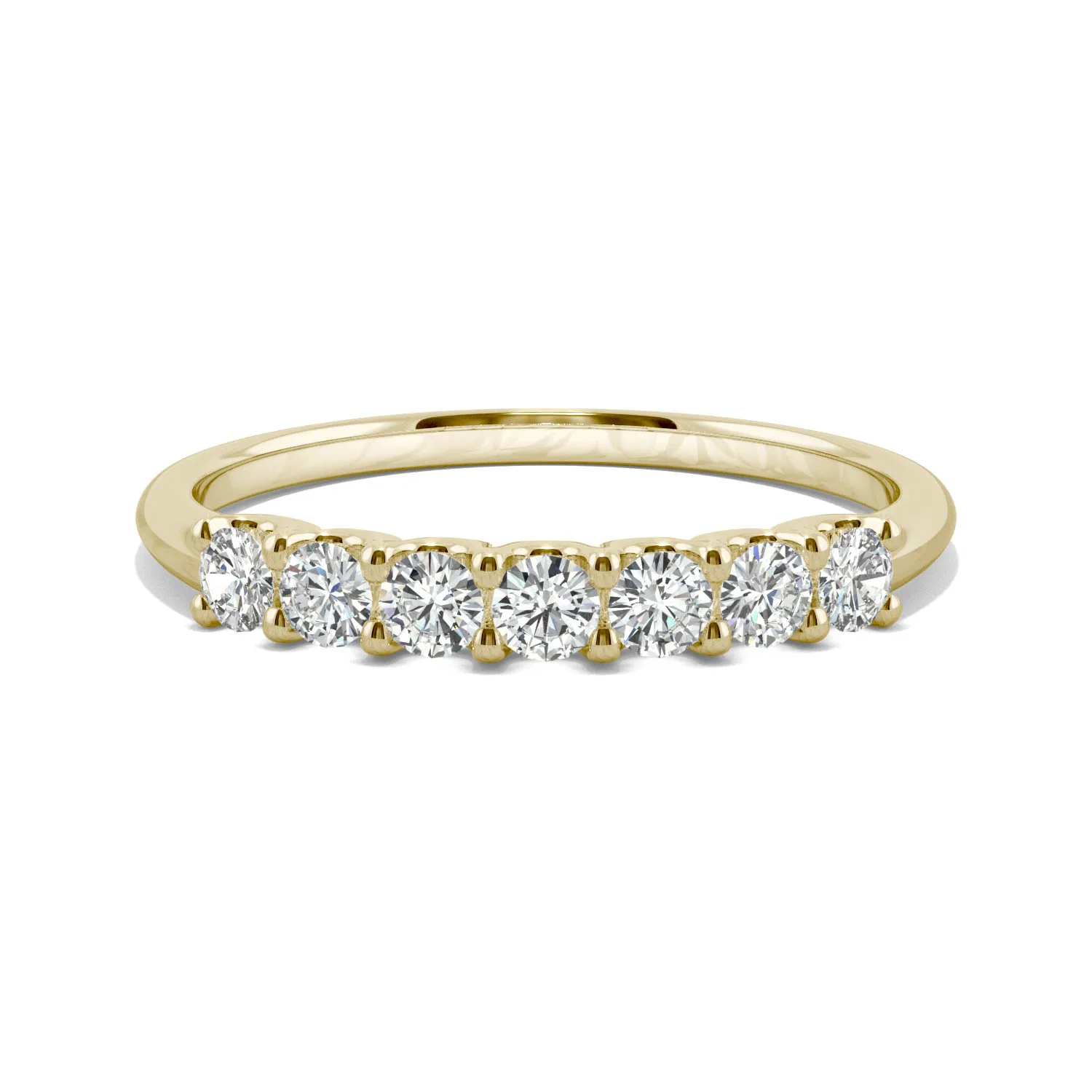 0.42 CTW DEW Round Moissanite Anniversary Band in 14K Yellow Gold - Image 2