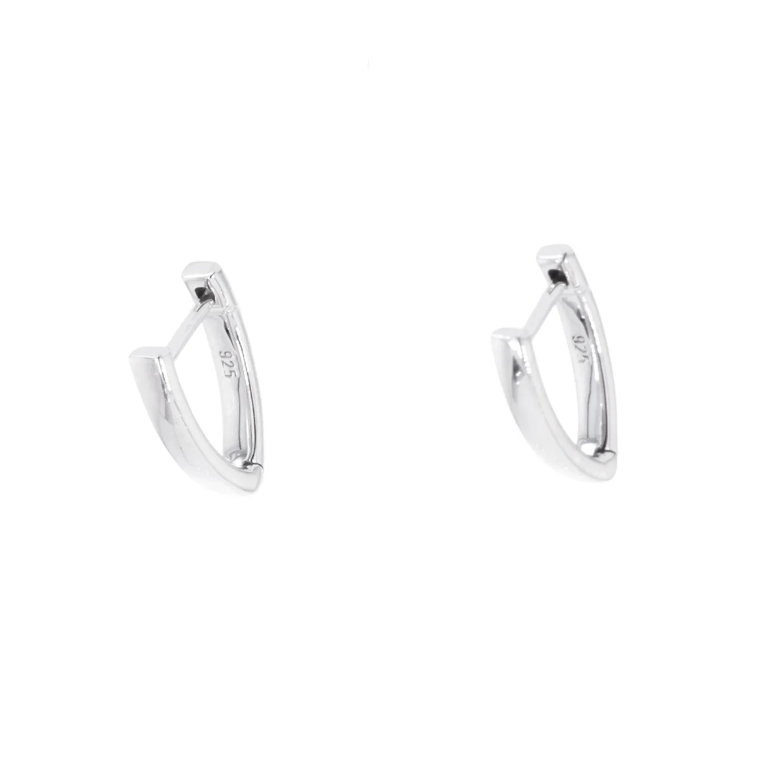 Huggie Hoop Earrings in Sterling Silver