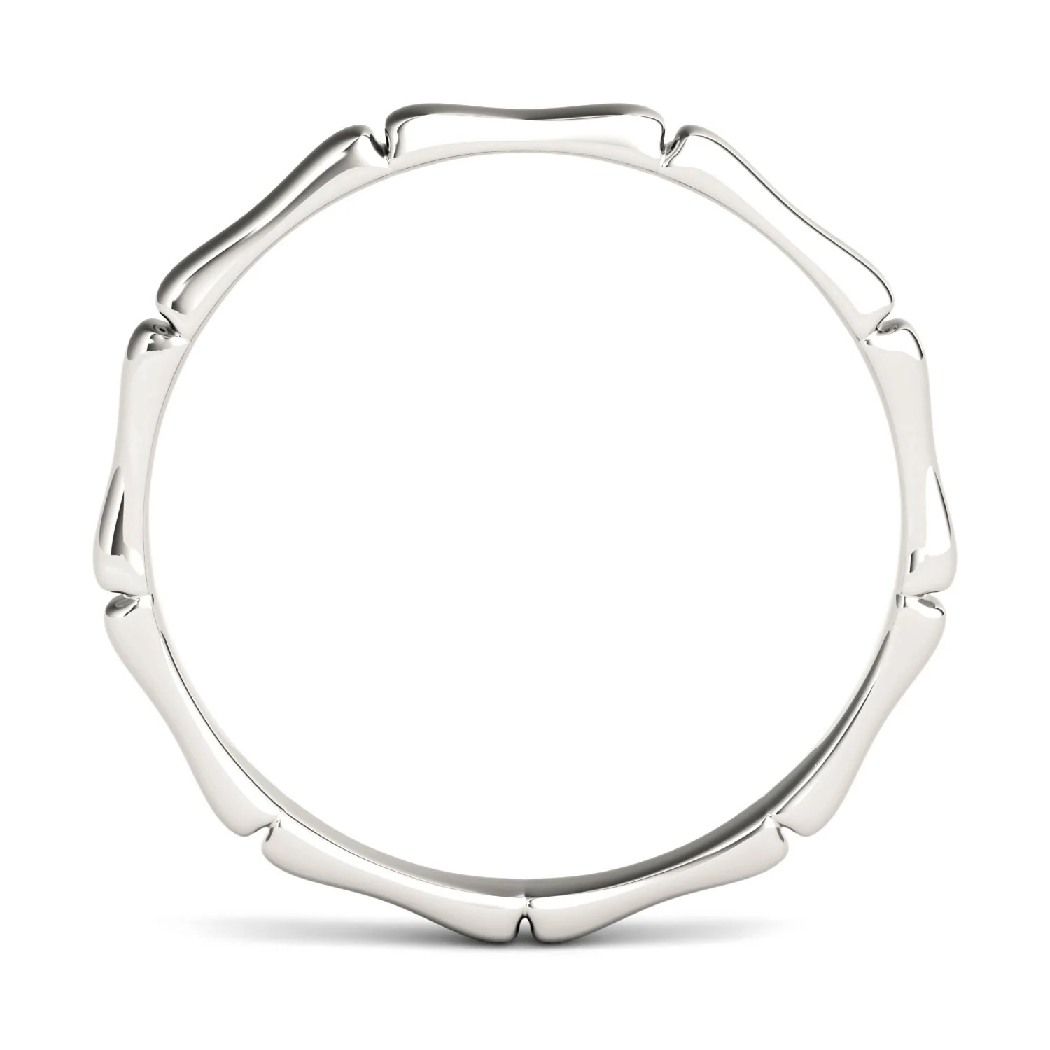 Sterling Silver Bamboo Stackable Ring - Image 3