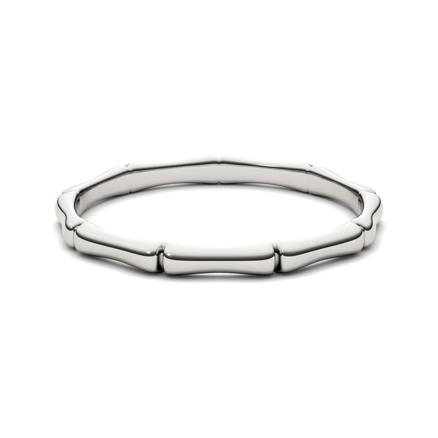 Sterling Silver Bamboo Stackable Ring - Image 4
