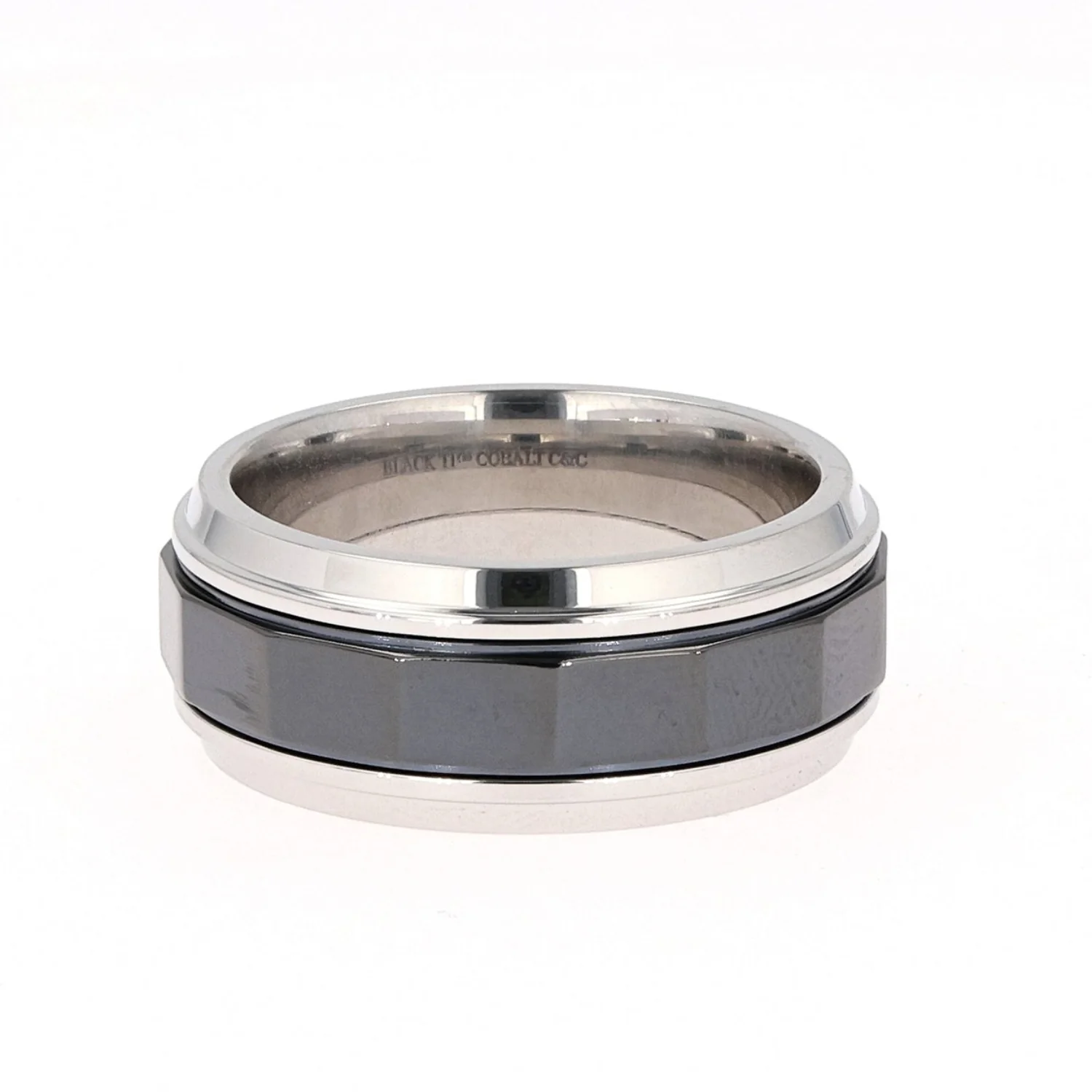 Men's Wedding Band in Two-Tone Titanium