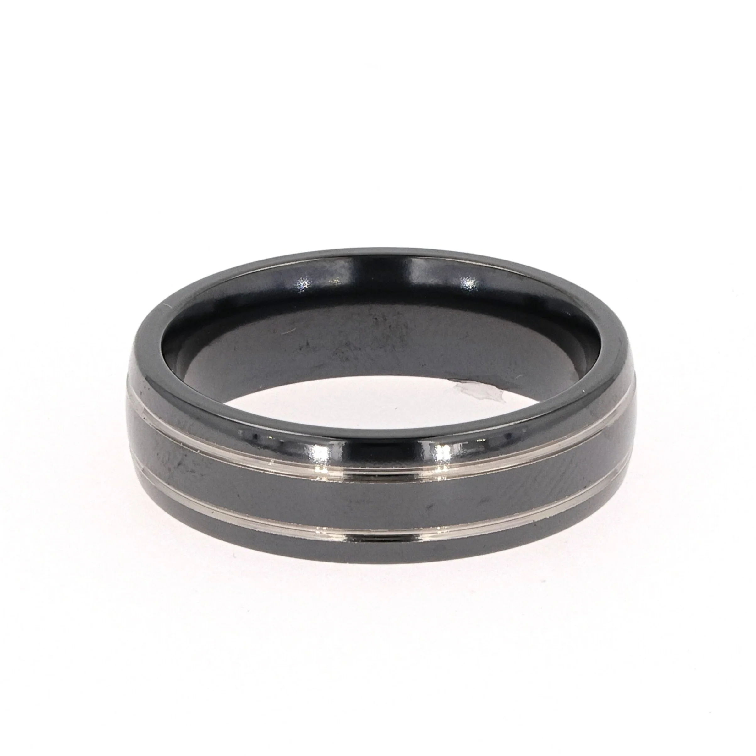 Black & White Titanium Men's Band