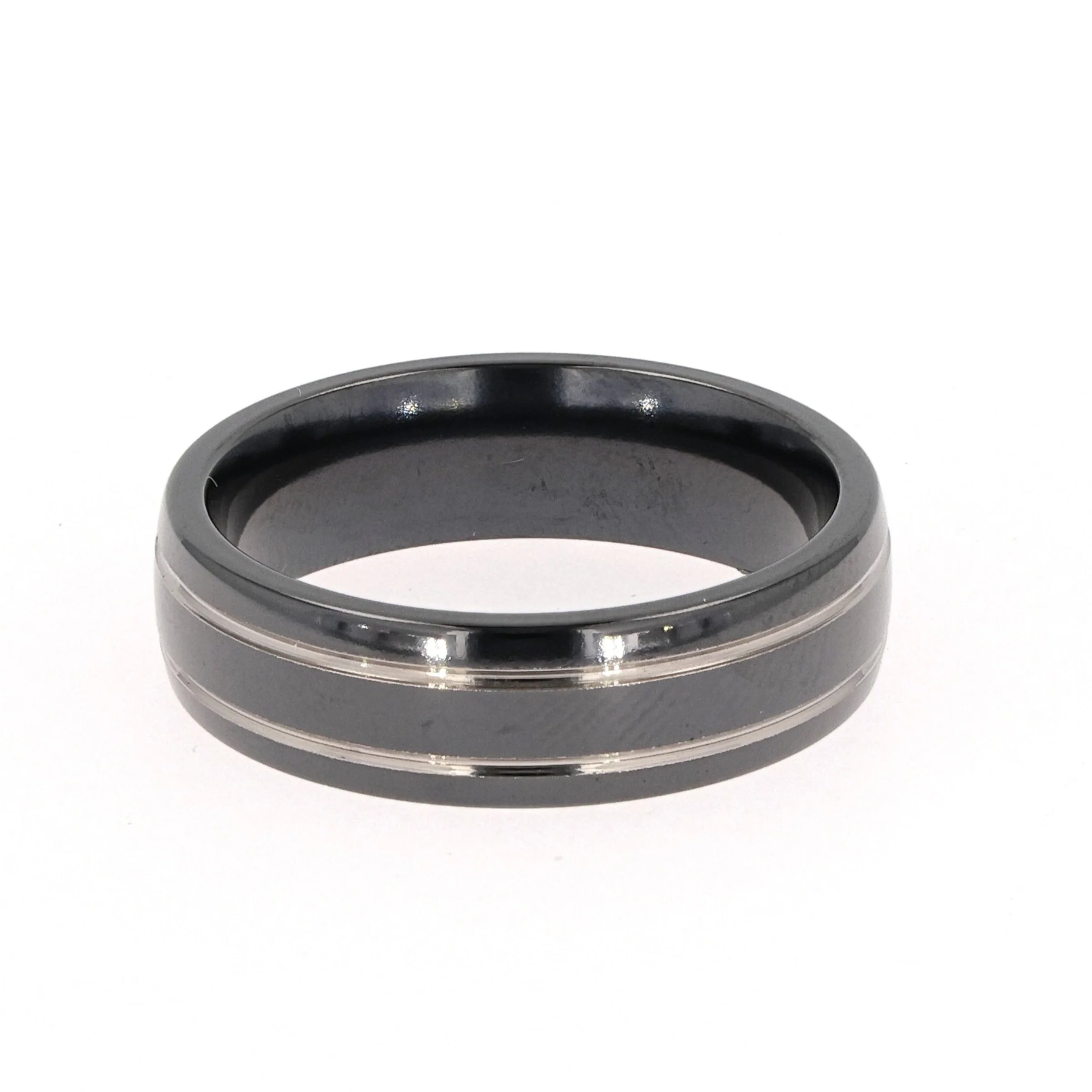 Black & White Titanium Men's Band - Image 2